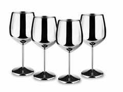 Stainless steel wine glass set 4 pcs.