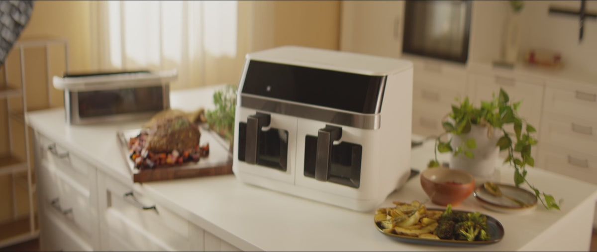 Indlæs video: 
Airfryer - dual 11L